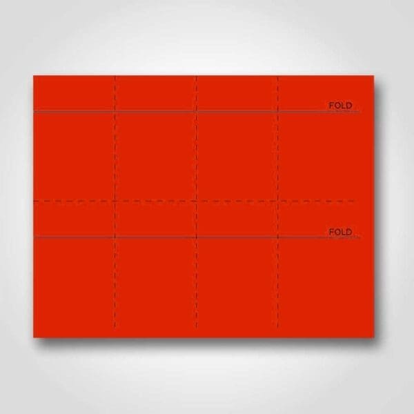 Red Blank Sign Card Perfed 3" x 3" - 400 Pack