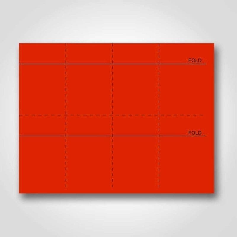 400171 Red Blank Sign Card Perfed 3" x 3" - 400 Pack