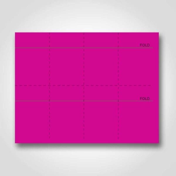 Magenta Blank Sign Card Perforated 3" x 3"