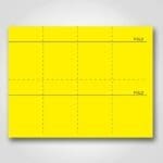 Yellow Blank Sign Card Perforated 3" x 3"