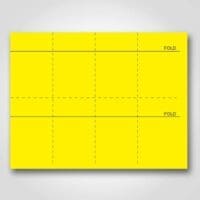 Yellow Blank Sign Card Perforated 3" x 3"
