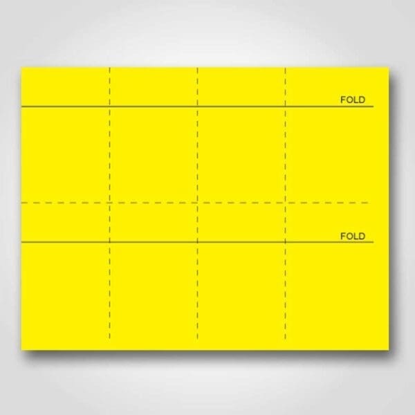 Yellow Blank Sign Card Perforated 3" x 3"