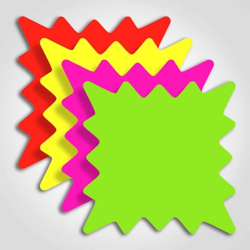 400177 Blank Burst Sign 5" x 5"