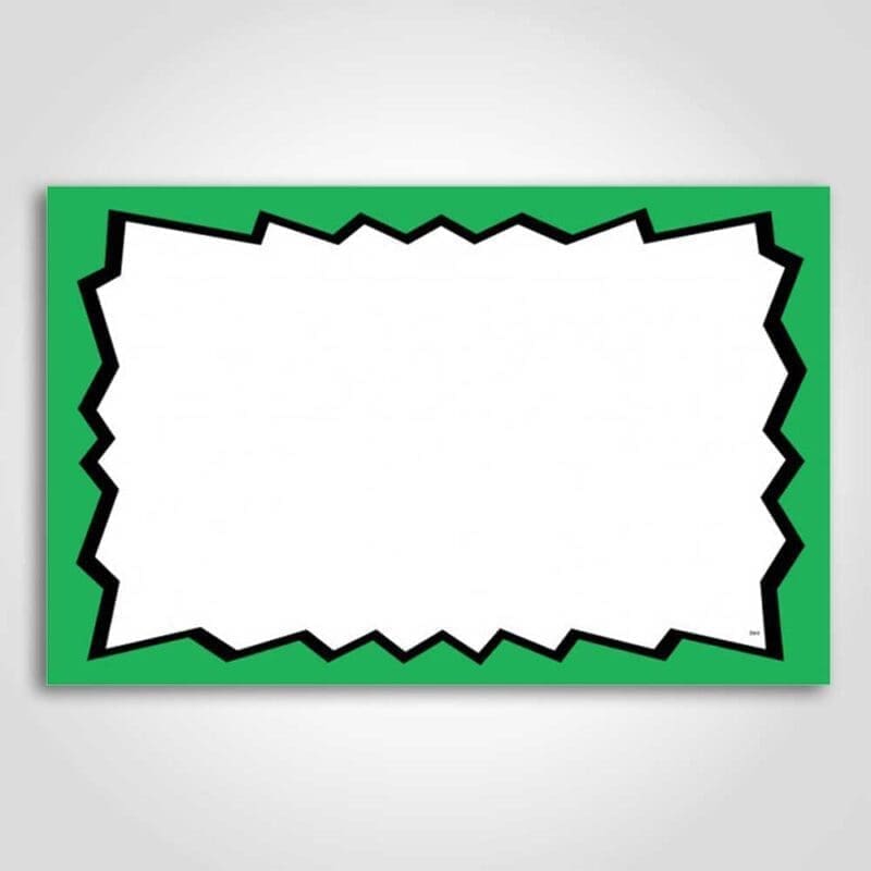 400224 Blank Burst Sign Green 3.5" x 5.5"