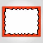 Blank Burst Sign Red 3.5" x 5.5"