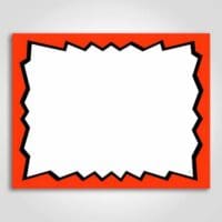 Blank Burst Sign Red 3.5" x 5.5"