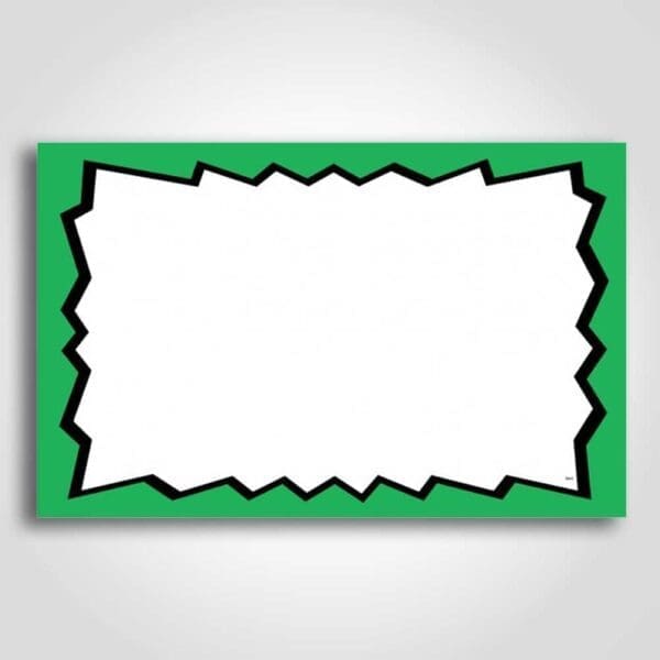 Blank Burst Sign Green 5.5" x 7"