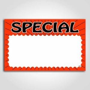 Special Sign 7" x 11"