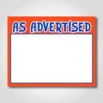 Laser Bright Sign Cards As Advertised 5.5" x 8.5"