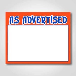 Laser Bright Sign Cards As Advertised 5.5" x 8.5"