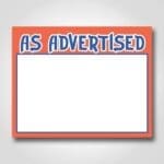 Laser Bright Sign Cards As Advertised 4.25" x 5.5"