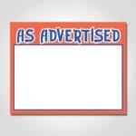 Laser Bright Sign Cards As Advertised 8.5" x 11"