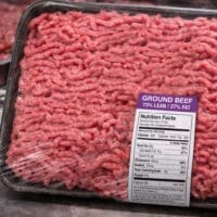 Ground Beef 73/27 Lean Vertical Label Butcher Sticker - 1000/roll