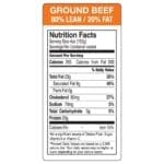 Ground Beef 80% Lean Vertical Label