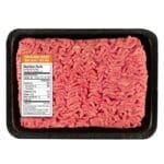 Ground Beef 80% Lean Vertical Label on Ground beef example
