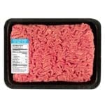 Ground Beef 93% Lean Label on meat package example