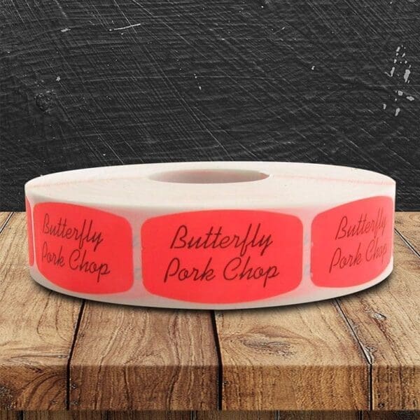 Butterfly Pork Chops Label - 1 roll of 1000 (540026)