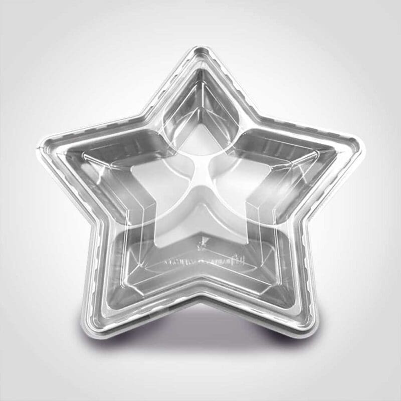 370155 Holiday Silver Star Tray with four cells
