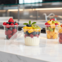 11oz Tamper Evident Flat Sided Parfait Cup - 240/case