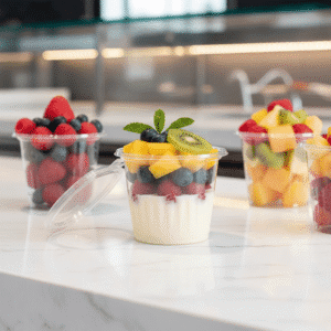 11oz Tamper Evident Flat Sided Parfait Cup - 240/case