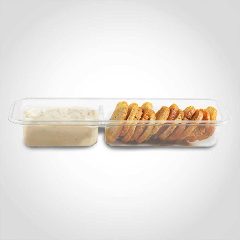 261404 snackcubes 2 compartment food takeout container