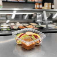 Tamper Evident Snack Clamshell with 2 compartments