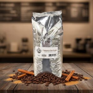 Pear's Whole Bean Coffee Cinnamon Nut Swirl Flavor in a 2.5 pound bag and packed in 2 per case
