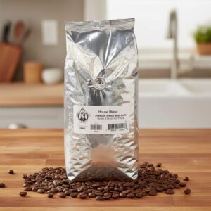 Pear's Whole Bean Coffee House Blend Flavor in a 2.5 pound bag and packed in 2 per case