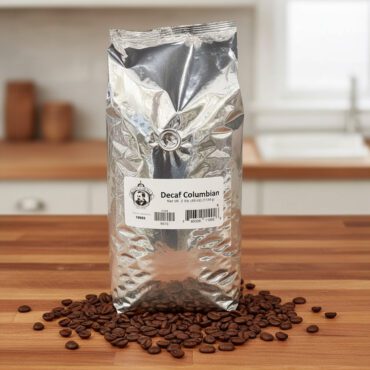 Pear's Whole Bean Coffee decaf Colombian Flavor in a 2.5 pound bag and packed in 2 per case