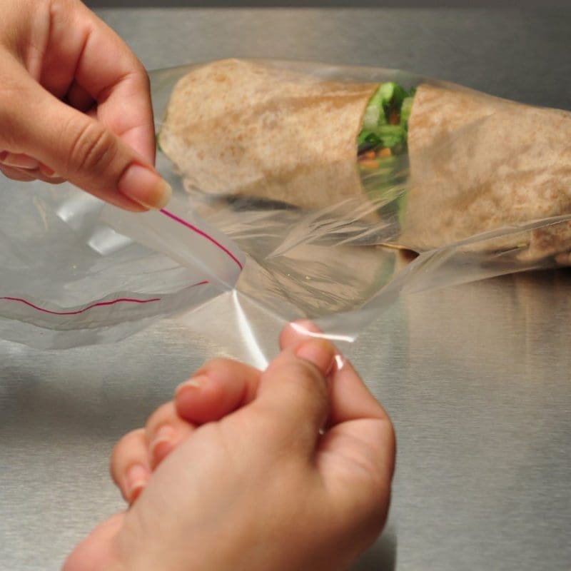 100976 self adhesive bag for food sales