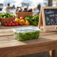 Tamper Evident Hinged Food Packaging 32oz