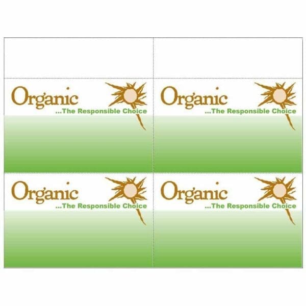 Uncoated Stock Organic Sign cards 5.5 x 3.5 in. - 50 Pack (400651)