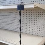 Metal Merchandising Strip with 12 Clips, Hook and Label Holder - 25 Pack