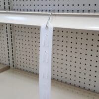 Heavy Plastic Merchandising strip with 12 clips - 100 Pack (190039)