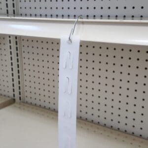 Heavy Plastic Merchandising strip with 12 clips - 100 Pack (190039)