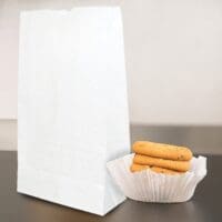 4 lb. White Waxed Bakery Bags - 1000 pack (100112)