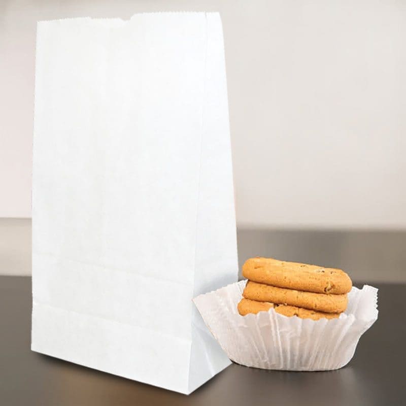 12 lb. White Waxed Bakery Bags - 1000 pack (100115)