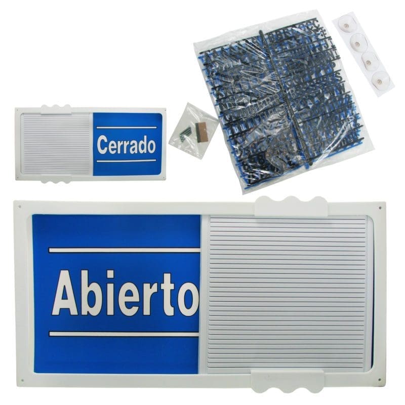 400101 Open close Spanish sign