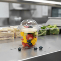 12oz Parfait Cup Tamper Evident with Hinged Dome Lid Safe-T-Fresh - 256/case