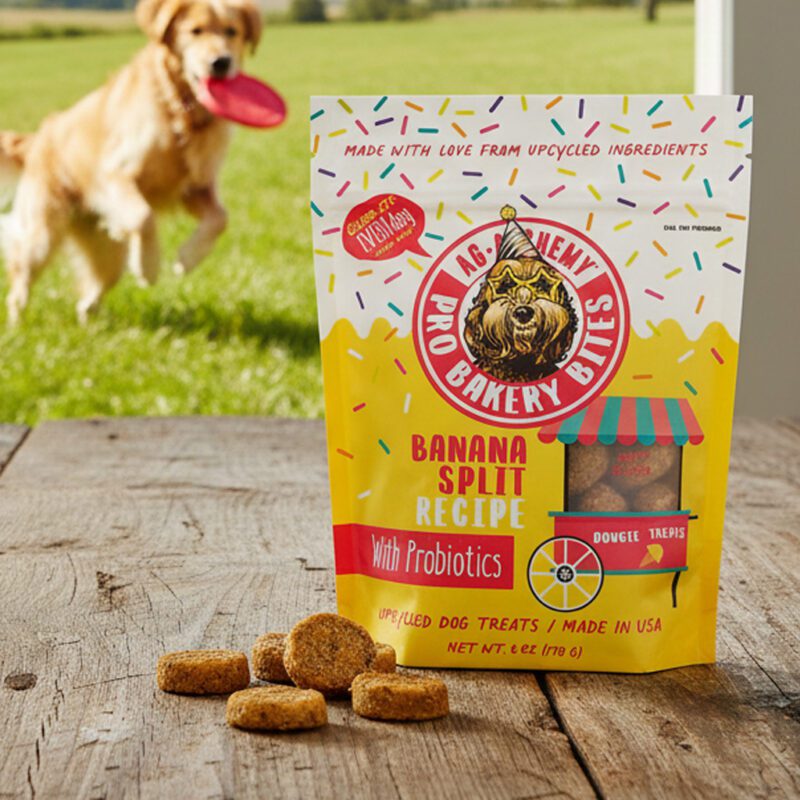 47501-Banana-Split-6oz Pro Bakery Dog Bites Banana Split with Probiotics 6oz pack of 12