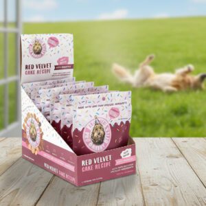 Pro Bakery Dog Bites Red Velvet Carton with Probiotics 2oz pack of 6