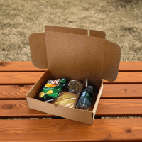 Lunch Box Corrugated Box on table