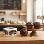 Chocolate Label Bakery Flavor Stickers roll of labels