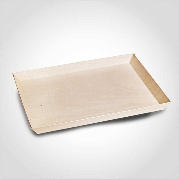 Rectangular Samurai Wooden Serving Tray - 10.7 x 14.9 x 1.1 inches