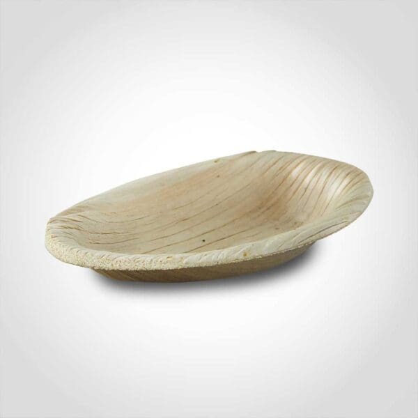 Egg Shaped Palm Leaf Plate SMALL