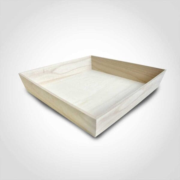 Heavy Duty Wooden Tray - 14.75 x 14.75 x 3 inches