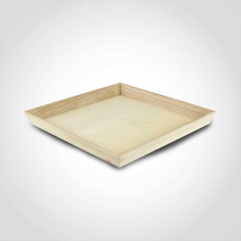 260459 Heavy Duty Wooden Tray 12.2 x 12.2 x 1.5 inches