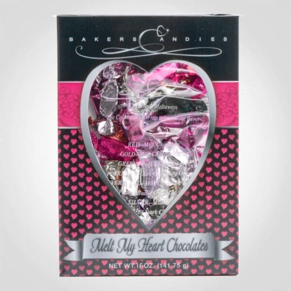 Valentine's Day Heart Box Chocolate Meltaways 16oz (46003)