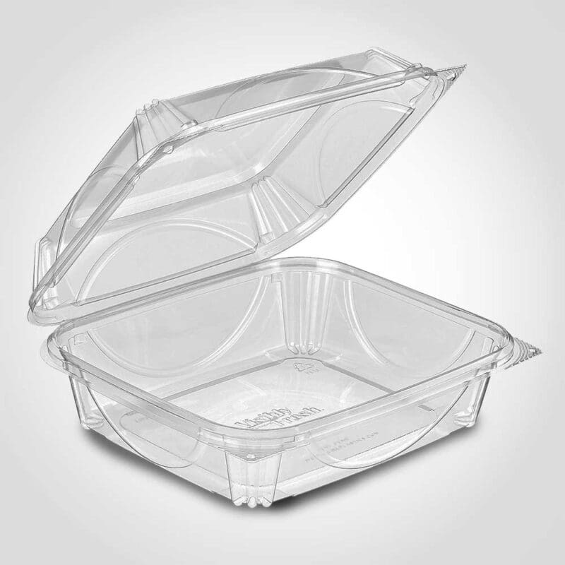 261458 Essentials Visibly Fresh Take out Clamshell 8 x 7 x 3.25 inch