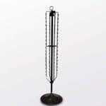 Spinner Rack Floor Stand with merchandising clips on each spindle